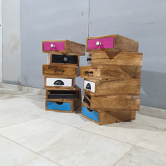 Vivid Solid Wood Contemporary Modern Tallboy Chest of Drawers D59