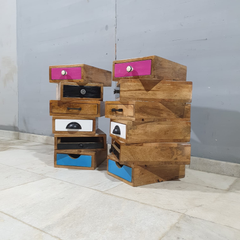 Vivid Solid Wood Contemporary Modern Tallboy Chest of Drawers D59