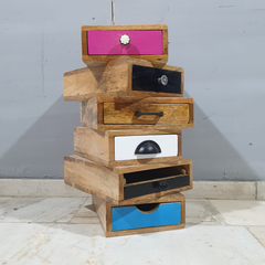 Vivid Solid Wood Contemporary Modern Tallboy Chest of Drawers D59