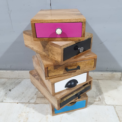 Vivid Solid Wood Contemporary Modern Tallboy Chest of Drawers D59