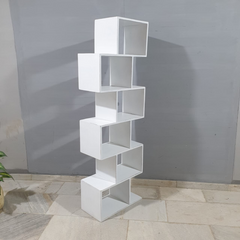 Boston Silver Contemporary Solid Wood Zig Zag Bookshelf Display Shelf B50