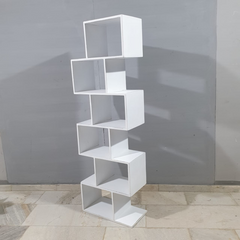 Boston Silver Contemporary Solid Wood Zig Zag Bookshelf Display Shelf B50