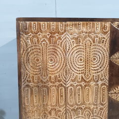 Indian Hand Carved Solid Wood Cabinet D112