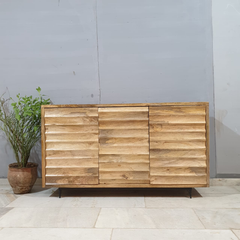 Indian Hand Carved Solid Mango Wood Sideboard C53