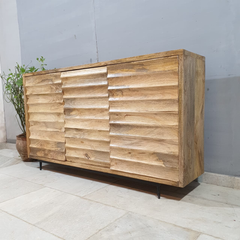 Indian Hand Carved Solid Mango Wood Sideboard C53