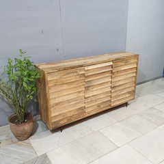Indian Hand Carved Solid Mango Wood Sideboard C53