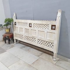 Hand Carved Bed Headboard Bed Head Panel H33