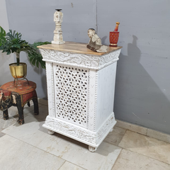 Indian Hand Carved Solid Wood Bedside Tables 99