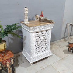 Indian Hand Carved Solid Wood Bedside Tables 99