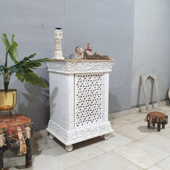 Indian Hand Carved Solid Wood Bedside Tables 99