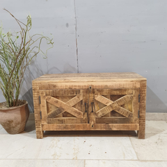 Indian Hand Carved Mango Wood TV Unit 60