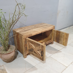 Indian Hand Carved Mango Wood TV Unit 60