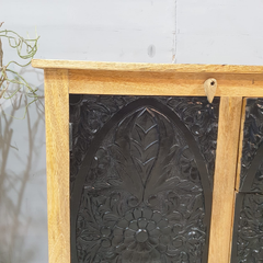 Indian Hand Carved Mango Wood Cabinet Vanity D113