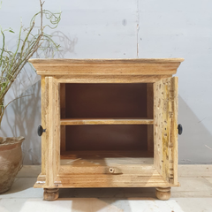 Indian Hand Carved Mango Wood Cabinet D114