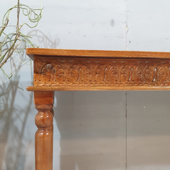 Indian Hand Carved Hall Console Table Brown 59