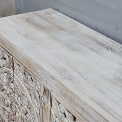 Indian Hand Carved Solid Wood Sideboard Buffet C56