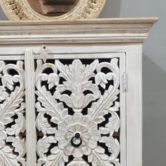 Indian Hand Carved Mango Wood Cabinet D115