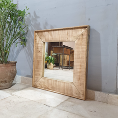 Solid Indian Mango Wood Loft Mirror Frame 28