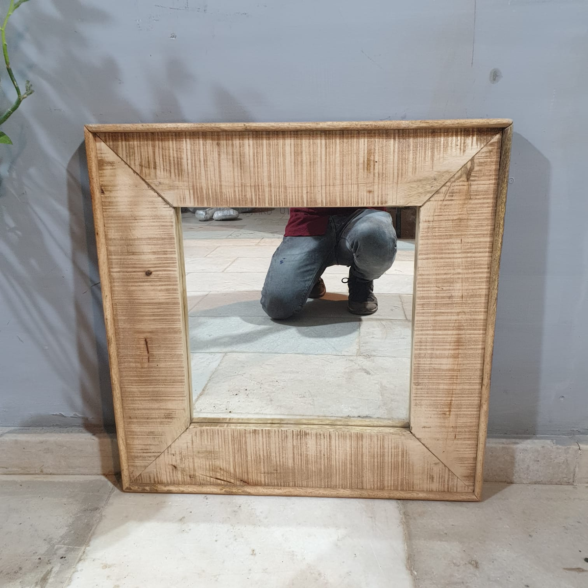 Solid Indian Mango Wood Loft Mirror Frame 28
