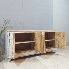 Indian Hand Carved Solid Wood Sideboard Buffet C57