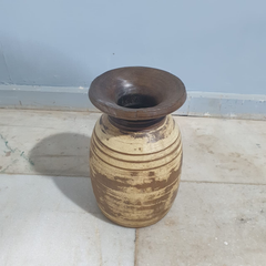 Antique Old Vintage Reclaimed Wooden Pot 03