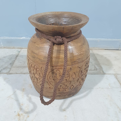 Antique Old Vintage Reclaimed Wooden Pot 04