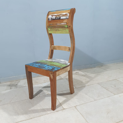 Nirvana Reclaimed Boat Wood Dining Table Set 21