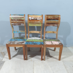 Nirvana Reclaimed Boat Wood Dining Table Set 21