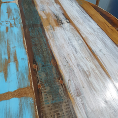 Nirvana Reclaimed Boat Wood Dining Table Set 22