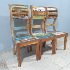 Nirvana Reclaimed Boat Wood Dining Table Set 22