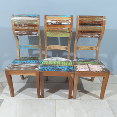 Nirvana Reclaimed Boat Wood Dining Table Set 22