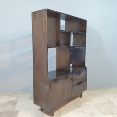 Hand Carved Solid Wood Bookshelf Display Shelf B51