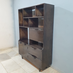 Hand Carved Solid Wood Bookshelf Display Shelf B51