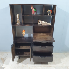 Hand Carved Solid Wood Bookshelf Display Shelf B51