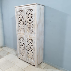 Kalah Hand Carved Solid Wooden Cupboard Cabinet Wardrobe D123
