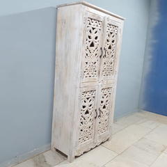 Kalah Hand Carved Solid Wooden Cupboard Cabinet Wardrobe D123