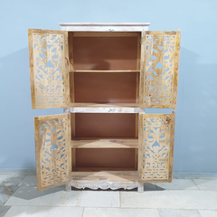 Kalah Hand Carved Solid Wooden Cupboard Cabinet Wardrobe D123