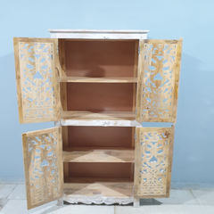 Kalah Hand Carved Solid Wooden Cupboard Cabinet Wardrobe D123
