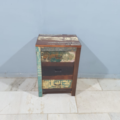 Nirvana Reclaimed 3 Drawer Solid Wood Bedside Tables 100