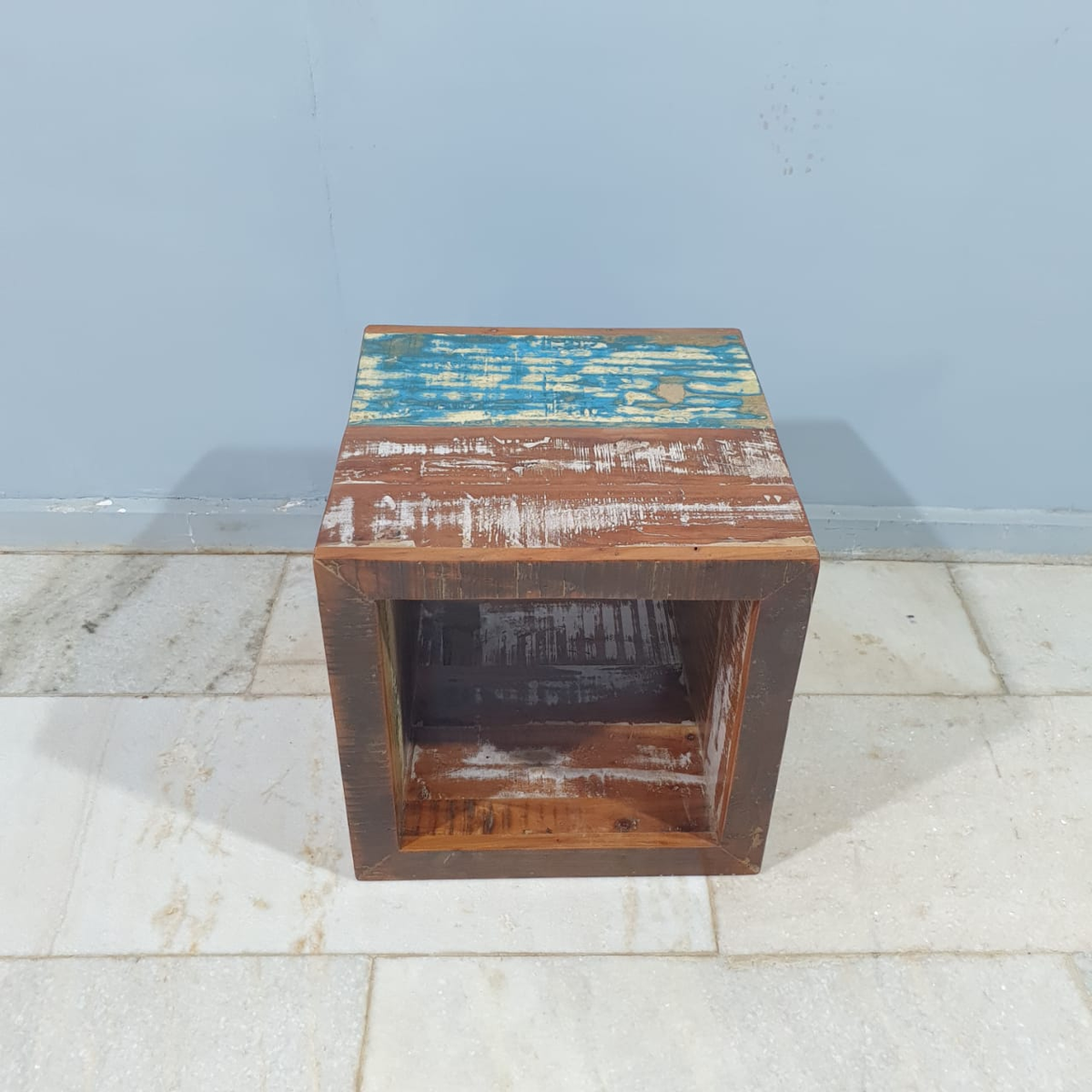 Nirvana Reclaimed Wood Square Side Table 23