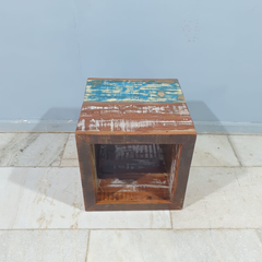 Nirvana Reclaimed Wood Square Side Table 23