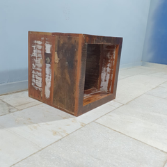 Nirvana Reclaimed Wood Square Side Table 23