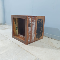 Nirvana Reclaimed Wood Square Side Table 23