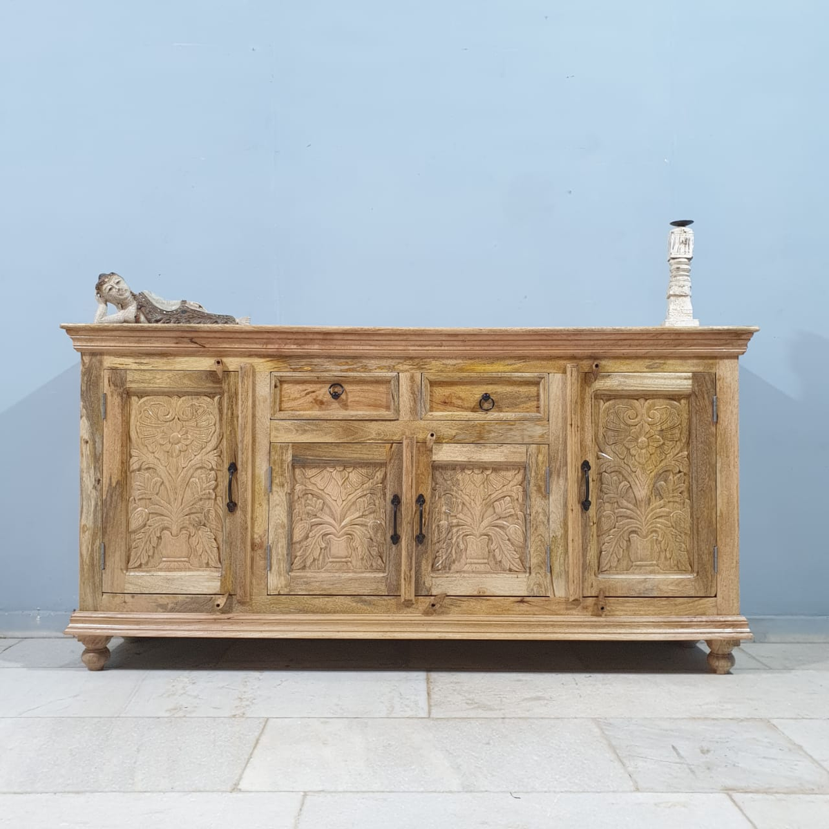 Hand Carved Solid Wooden Sideboard Buffet C58
