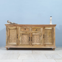 Hand Carved Solid Wooden Sideboard Buffet C58