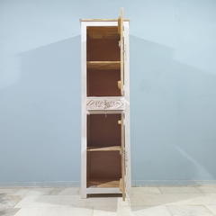 Indian Hand Carved Mango Wood 2 Doors and 1 Drawer Cabinet D116