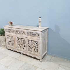 Hand Carved Solid Wooden Sideboard Buffet C60
