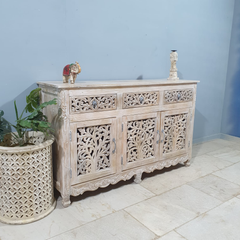 Hand Carved Solid Wooden Sideboard Buffet C60