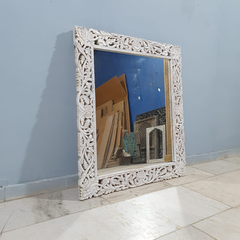 Hand Carved Solid Wood Mirror Frame 30