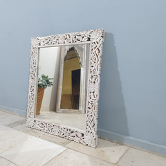 Hand Carved Solid Wood Mirror Frame 30